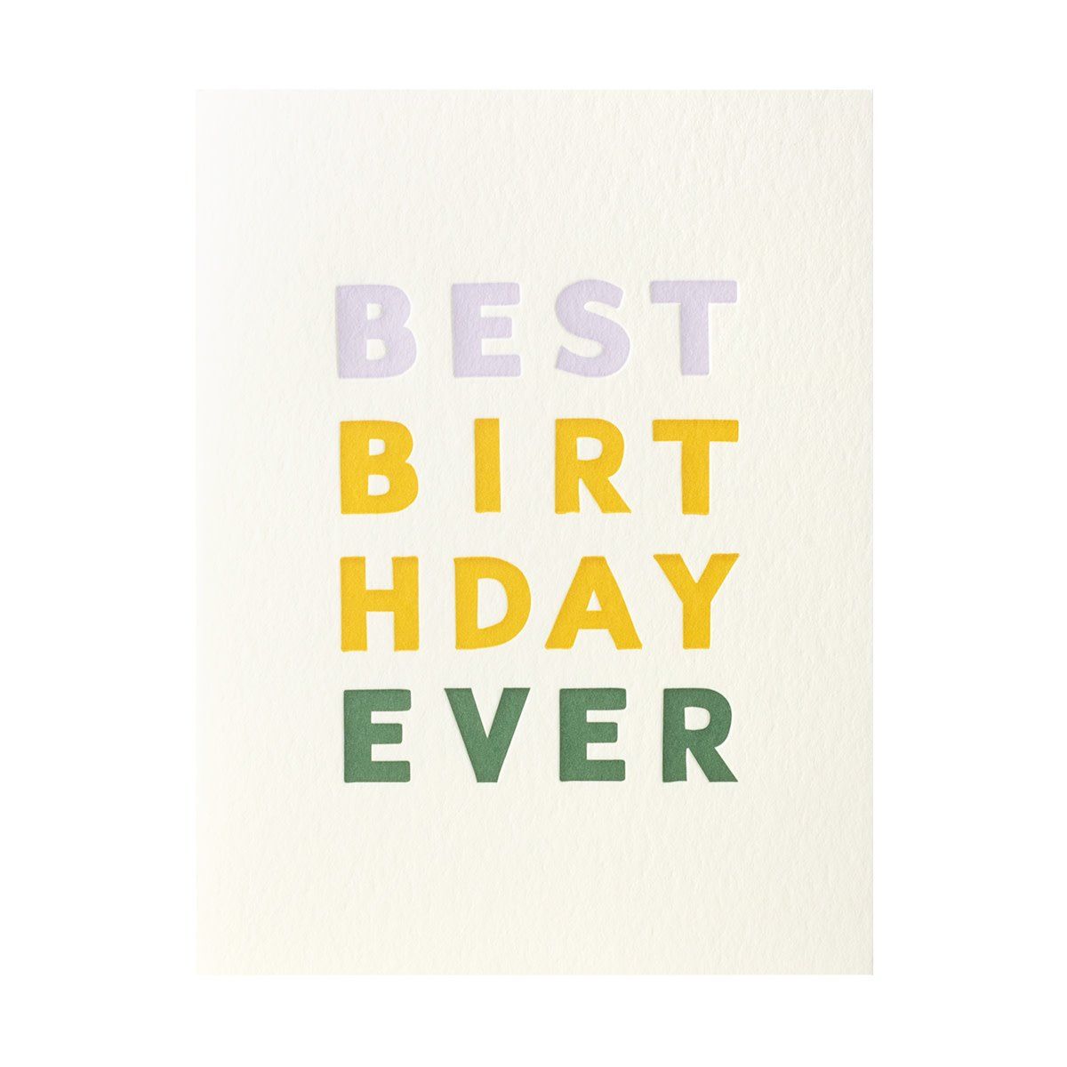 Best Birthday Letterpress Card