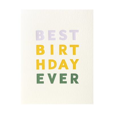 Best Birthday Letterpress Card