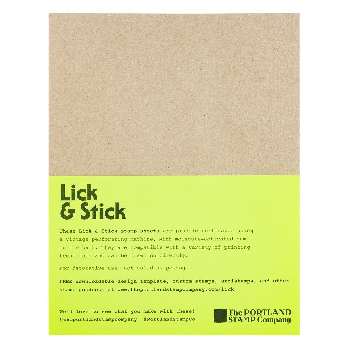 Blank Lick &amp; Stick Decorative Stamps