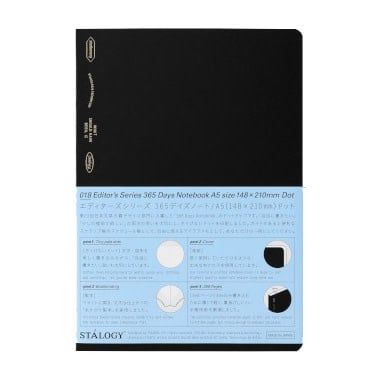 Stalogy 365 A5 Dotted Notebook -  Black