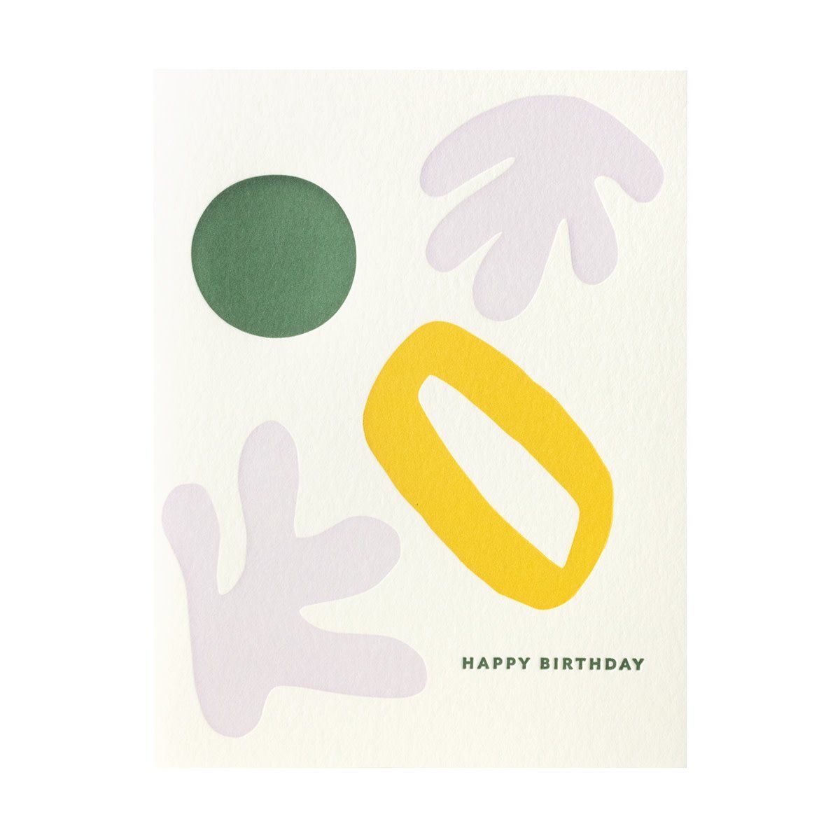 Birthday Shape Letterpress Card