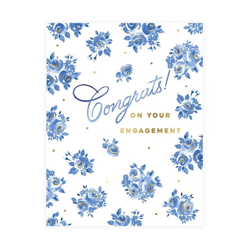 French Blue Engagement Card