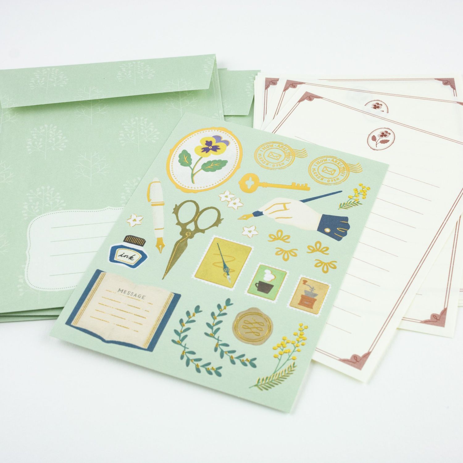Midori MD Letter Set 923 Collage Stationery