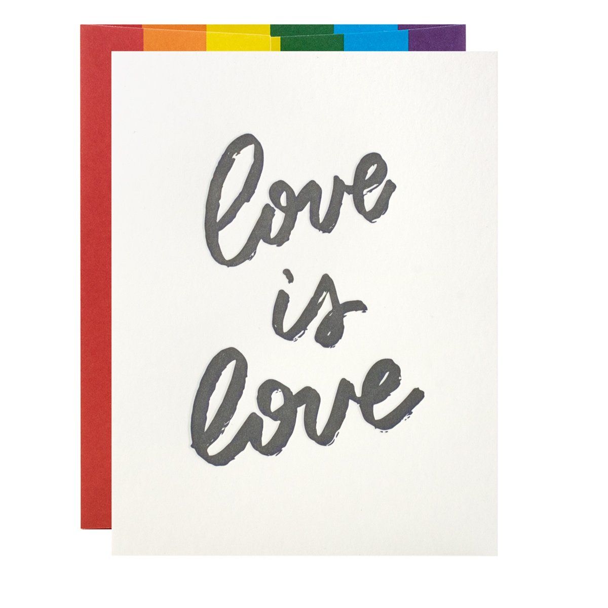 Love is Love Pride Letterpress Card