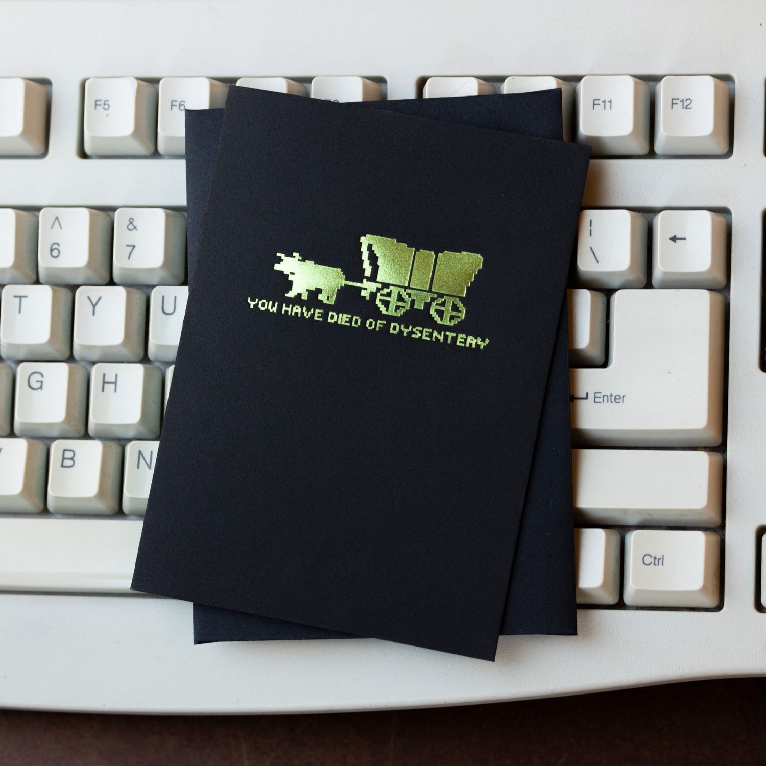 You Have Died of Dysentery Oregon Trail Letterpress Card