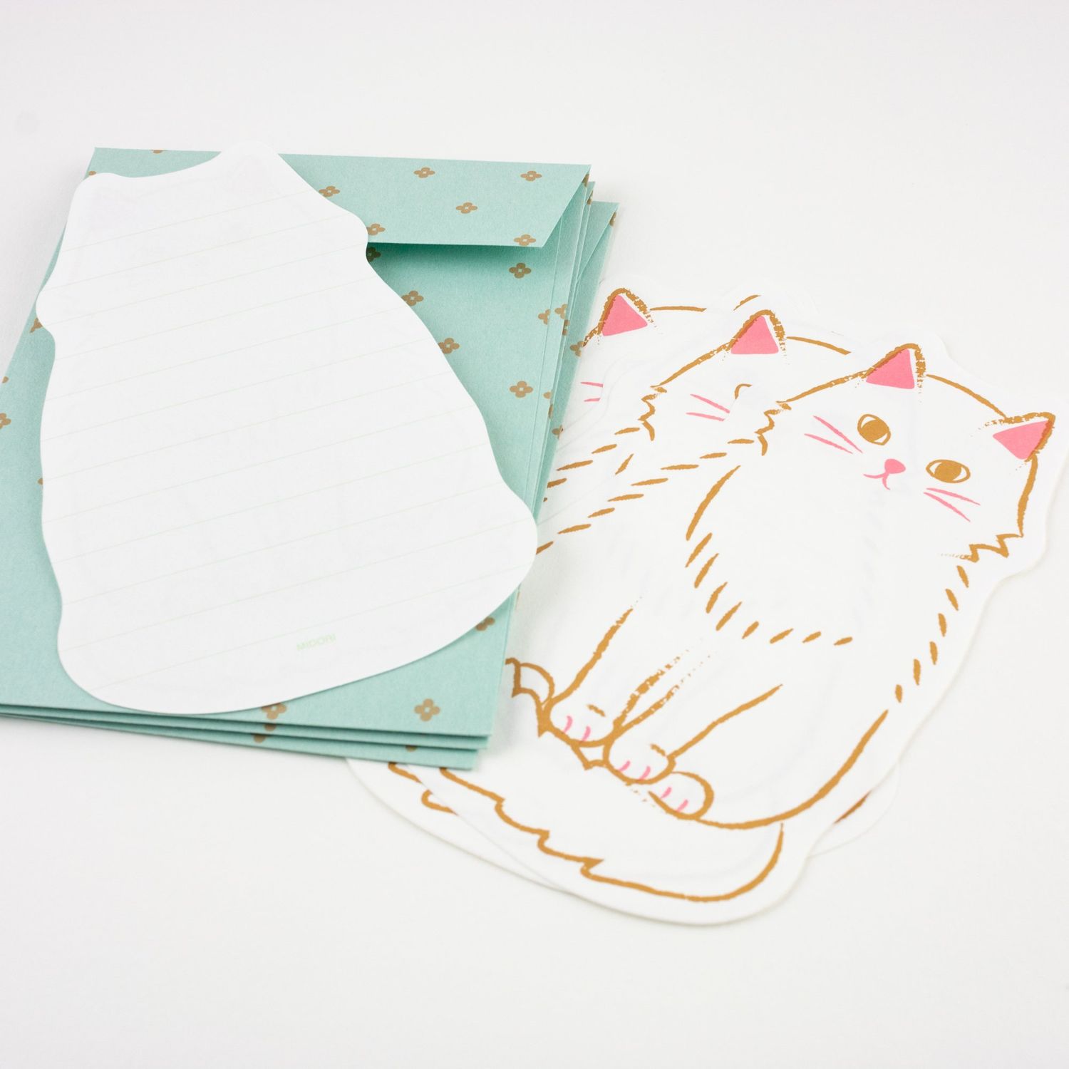 Midori MD Letter Set 924 Die-Cut Cat