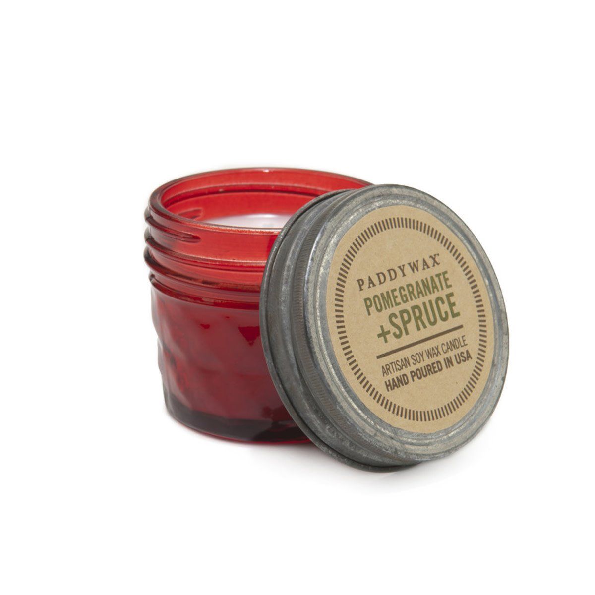 Relish Jar 3 oz Red Pomegranate &amp; Spruce Candle