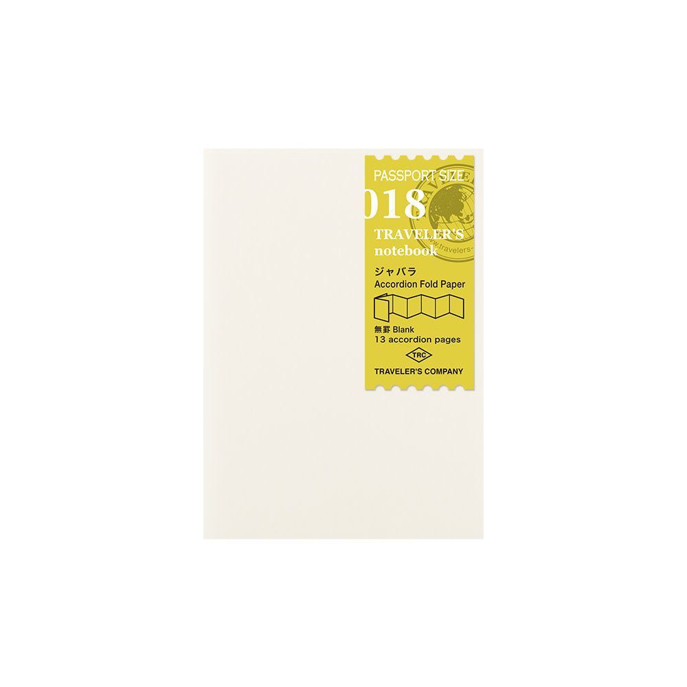 Refill Accordion Fold Paper Passport 018