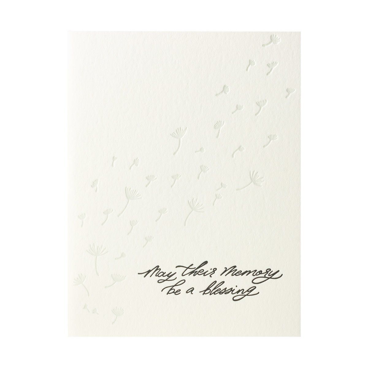 Blessing Sympathy Letterpress Card