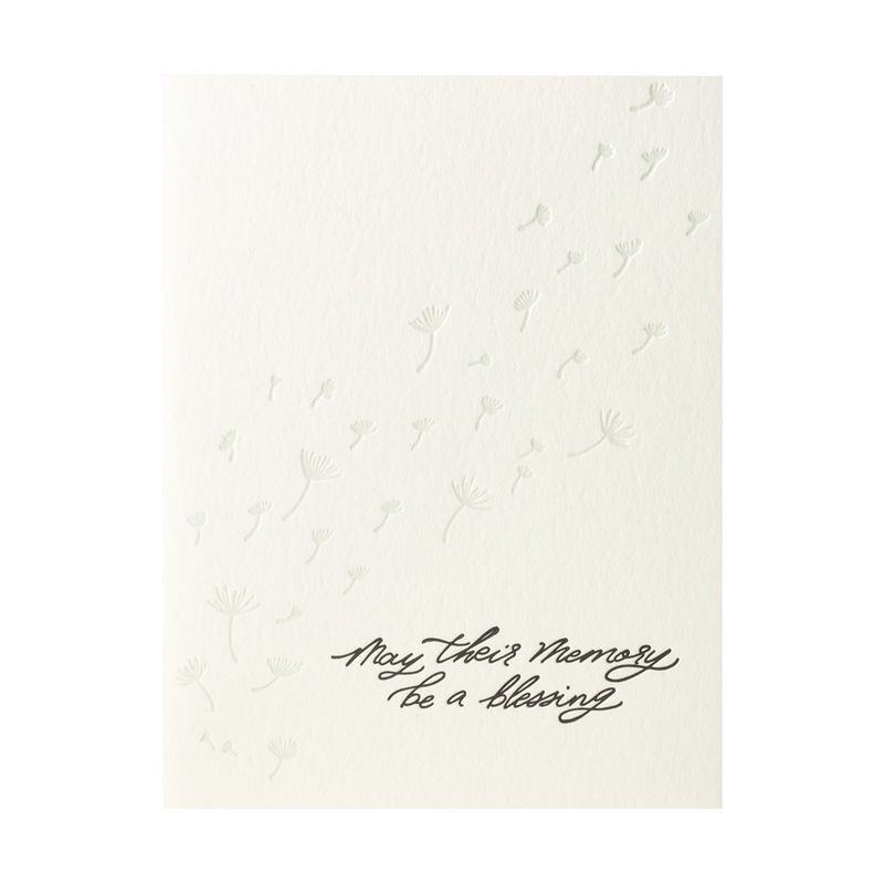 Blessing Sympathy Letterpress Card