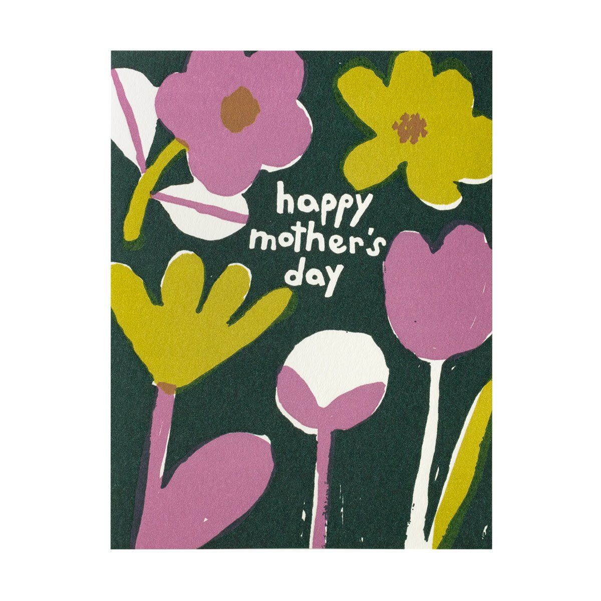 Tossed Floral Mother&#39;s Day Letterpress Card