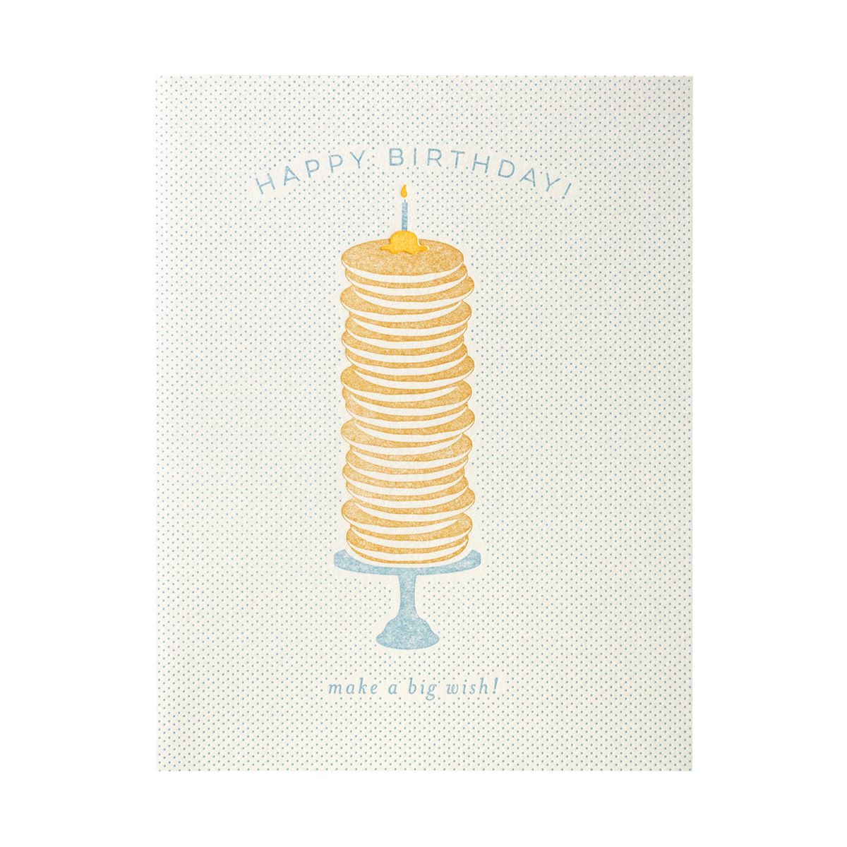 Birthday Pancakes Letterpress Card