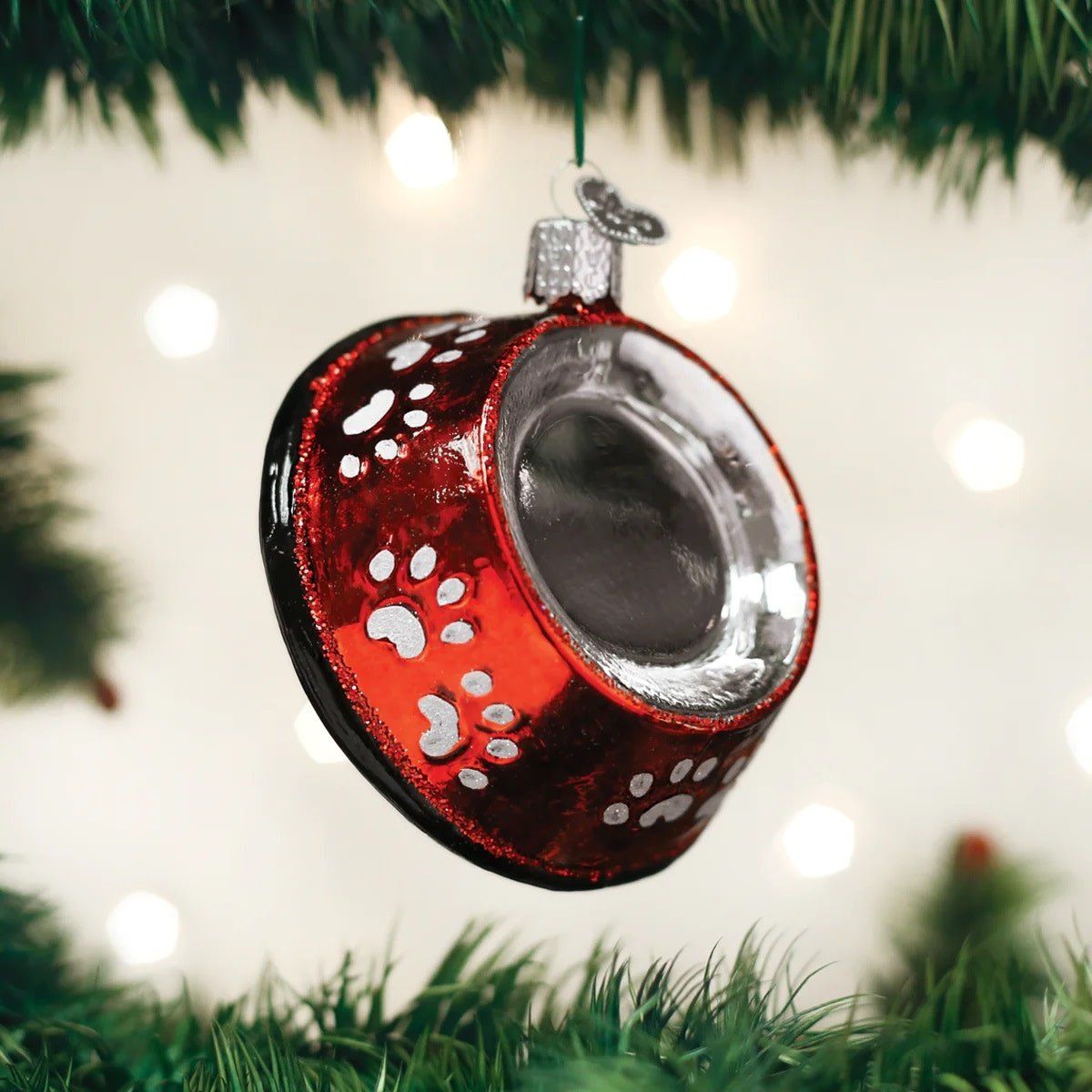 Dog Bowl Glass Ornament