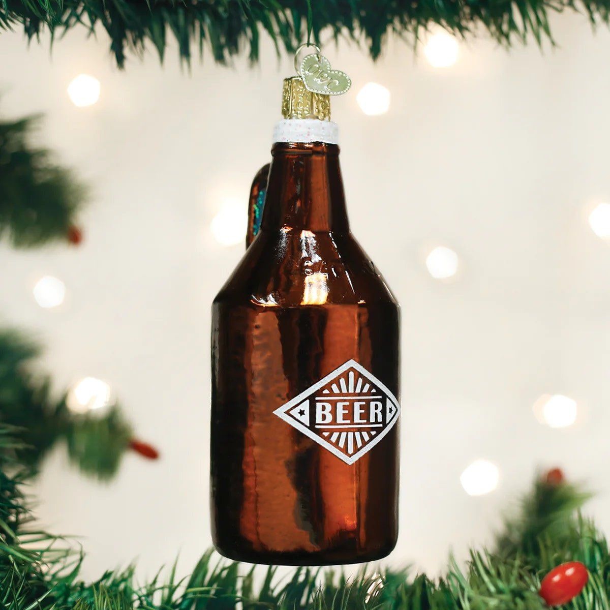 Beer Growler Glass Ornament