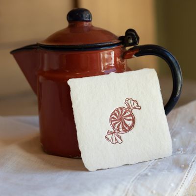 Peppermint Petite Charm Letterpress Enclosure