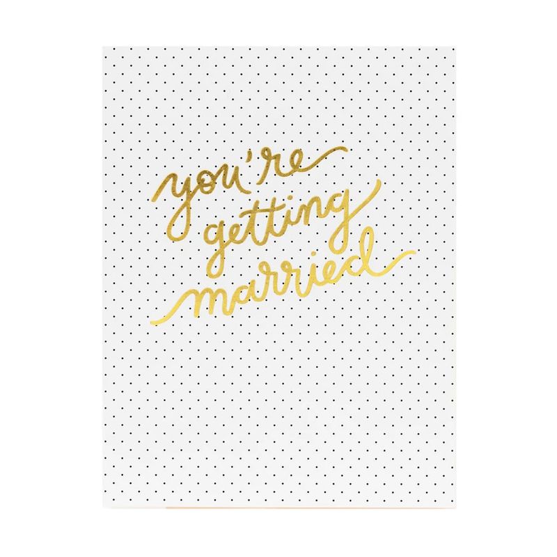 You&#39;re Getting Married Letterpress Card