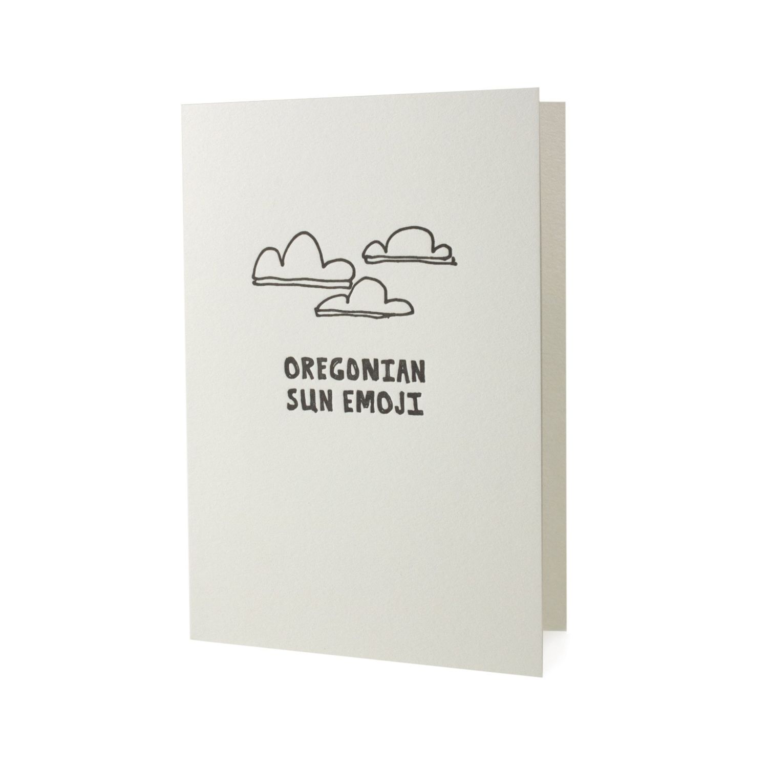 Oregonian Sun Emoji Letterpress Card