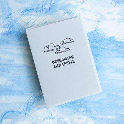 Oregonian Sun Emoji Letterpress Card