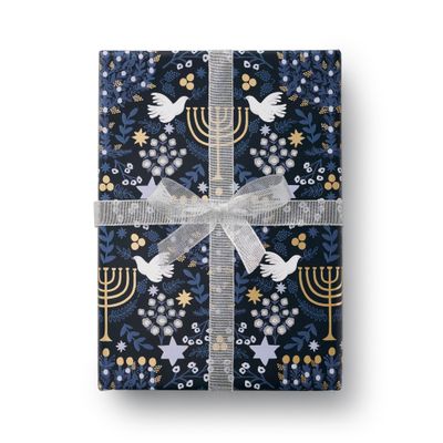 Rifle Laurel Menorah Wrapping Paper Roll