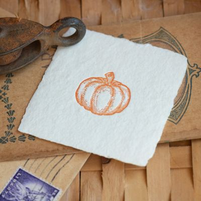 Pumpkin Petite Charm Letterpress Enclosure