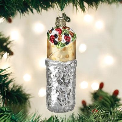 Burrito Glass Ornament