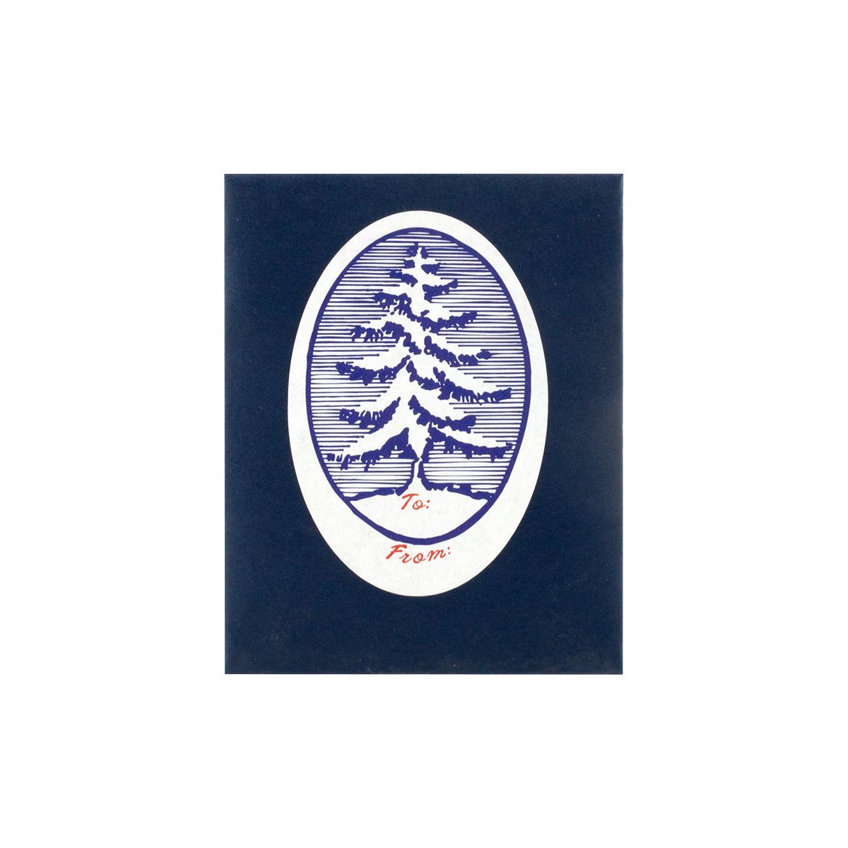 Oval Tree Holiday Tags