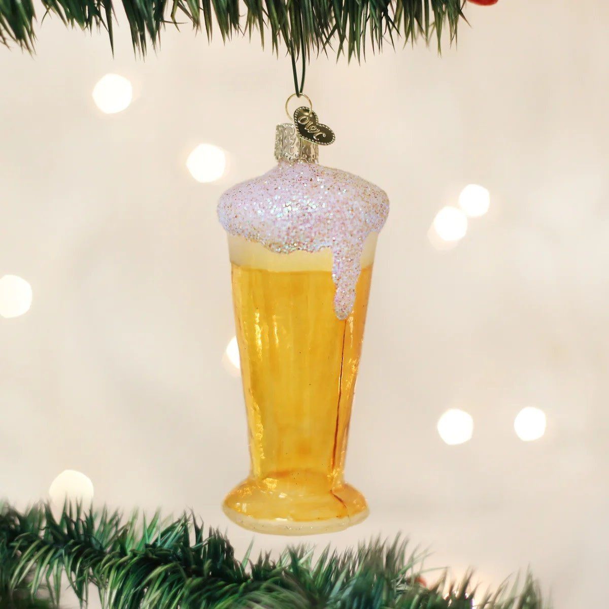 Glass of Beer Glass Ornament