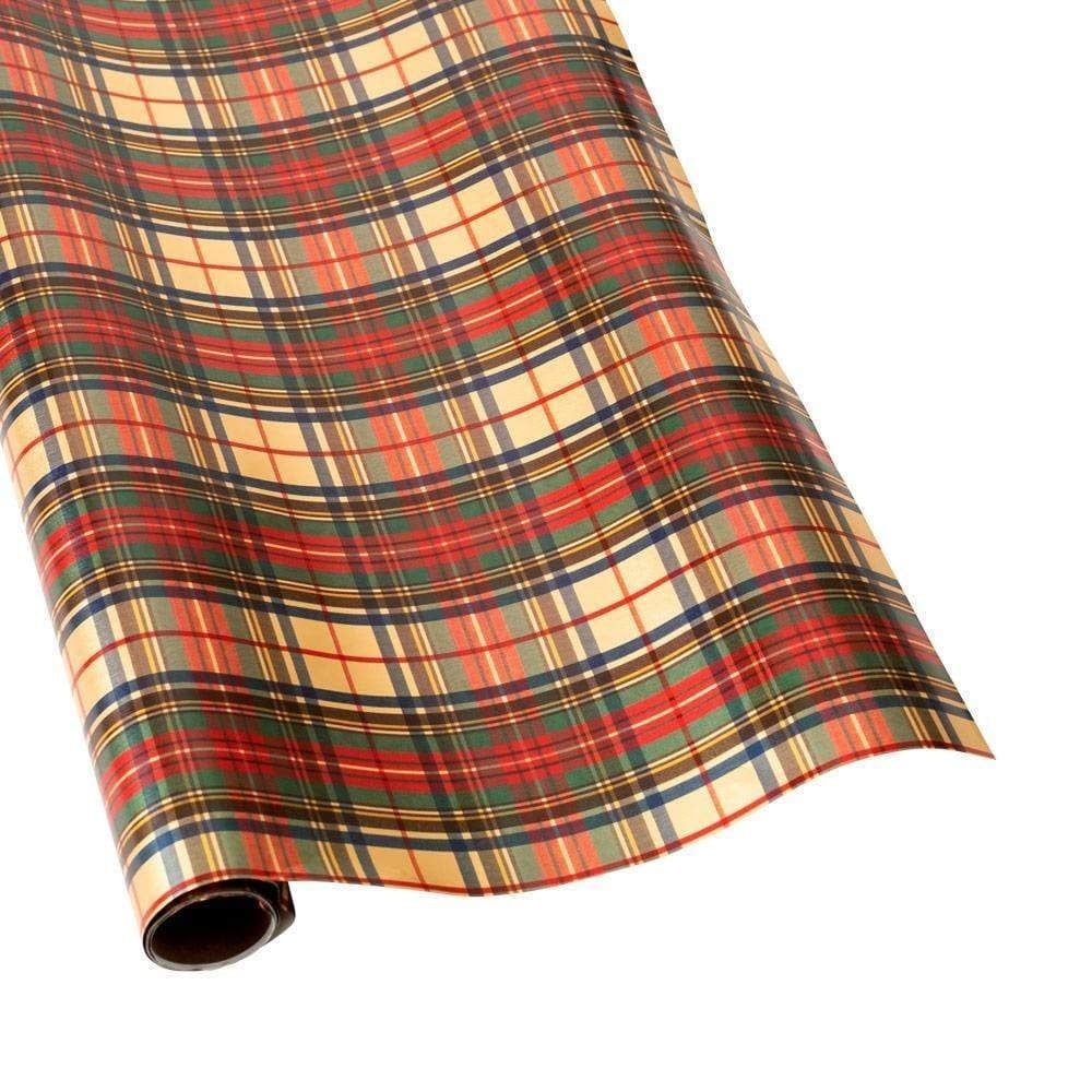 Dress Stewart Tartan Gift Wrapping Paper on Gold Foil