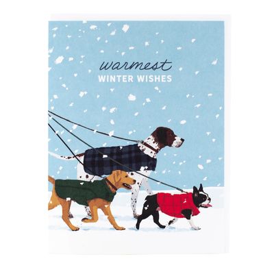 Dog Walk Holiday Card