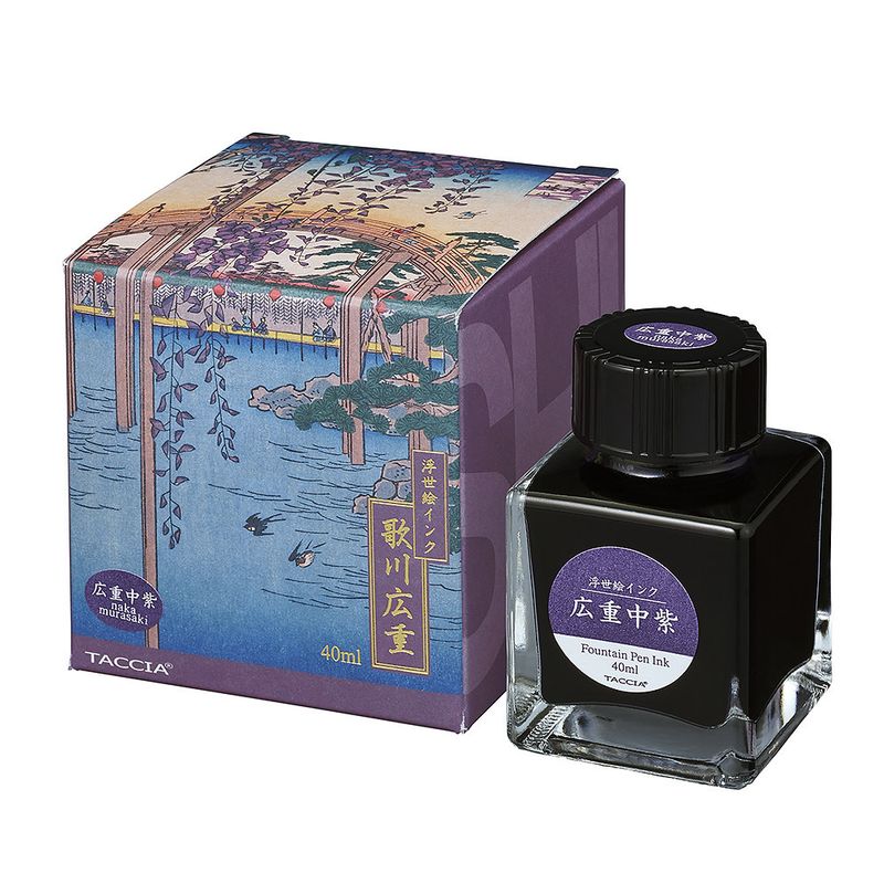Encre Taccia Ukiyo-e Utamaro Aomurasaki 40 Ml – Encre Violette Pour Stylo Plume – Inspirée De L’Art Japonais