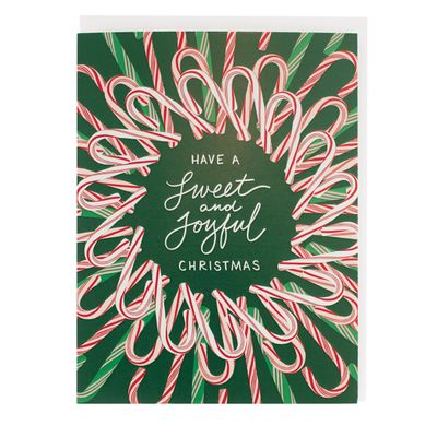 Sweet Candy Cane Wreath Cards (box of 8)