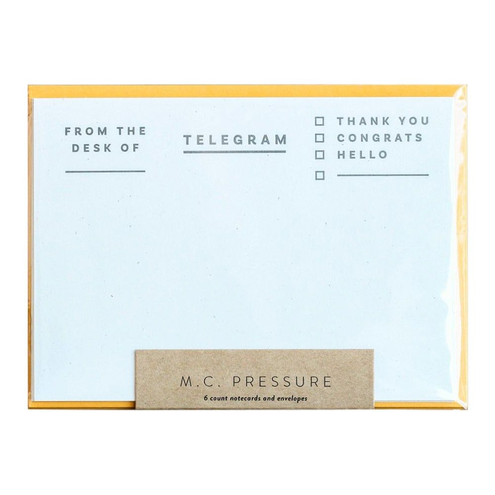 Telegram Letterpress Stationery Set