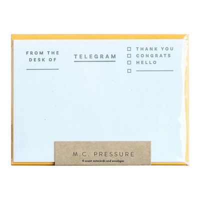 Telegram Letterpress Stationery Set