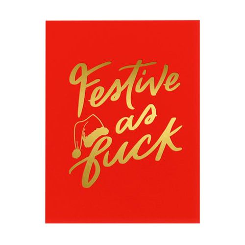 Festive AF Foil Card