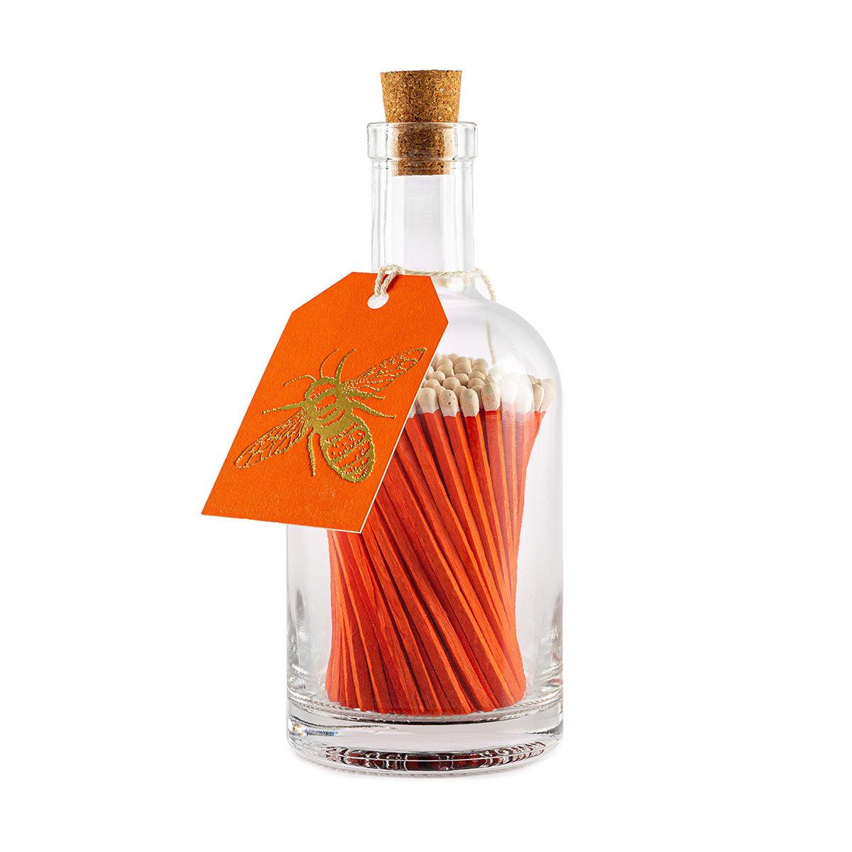 Gold Bee Glass Bottle Orange Matches