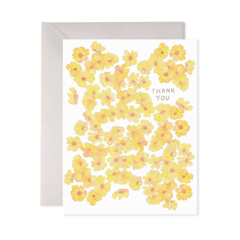 Yellow Flowers Thank You Card