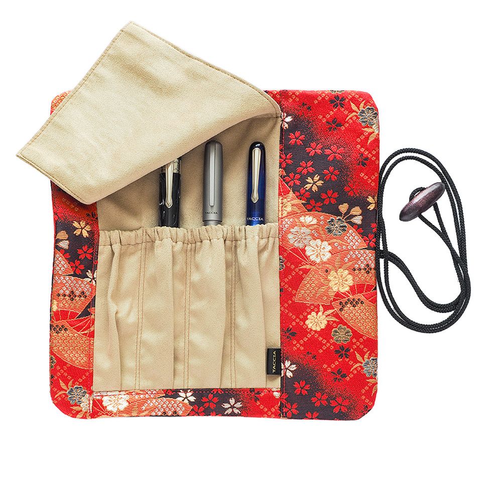 Kimono Pen Roll 4-Slot - Sakura Festival