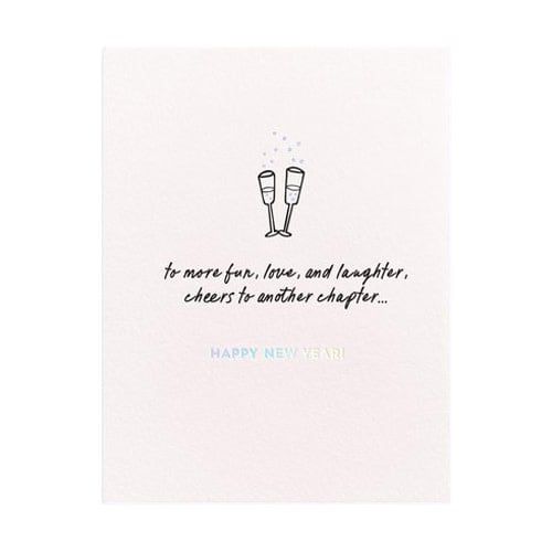 Another Chapter New Year Letterpress Card