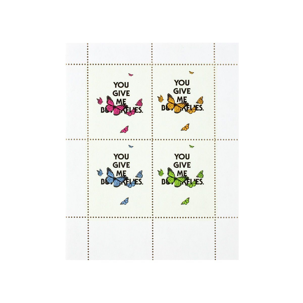 You give me butterflies stamps