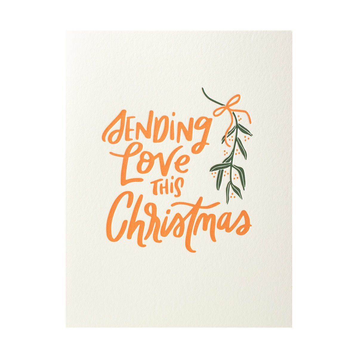 Sending Love this Christmas Letterpress Card