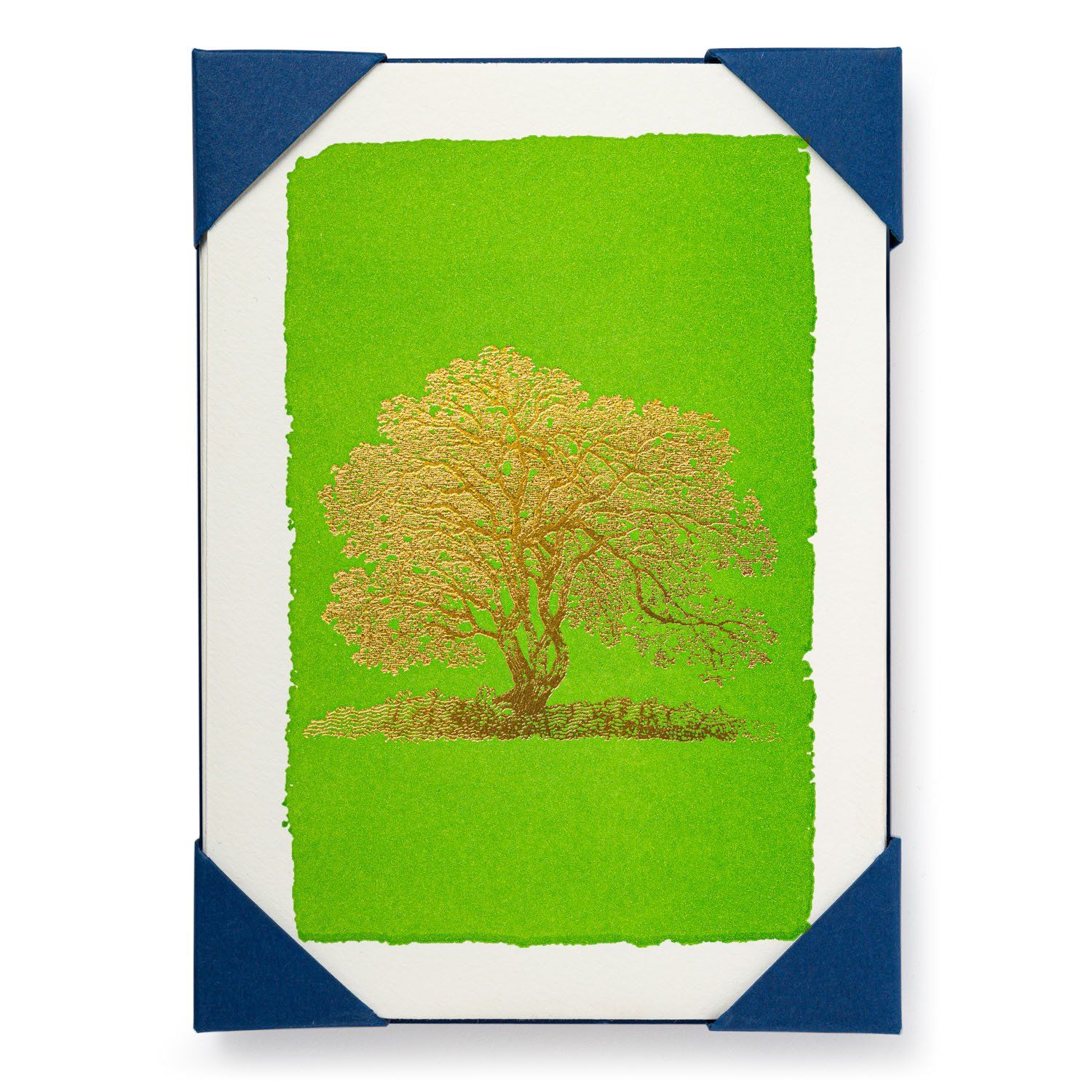 Gold Tree Letterpress Notelet Box of 5