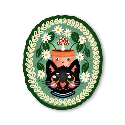 Garden Cat Sticker