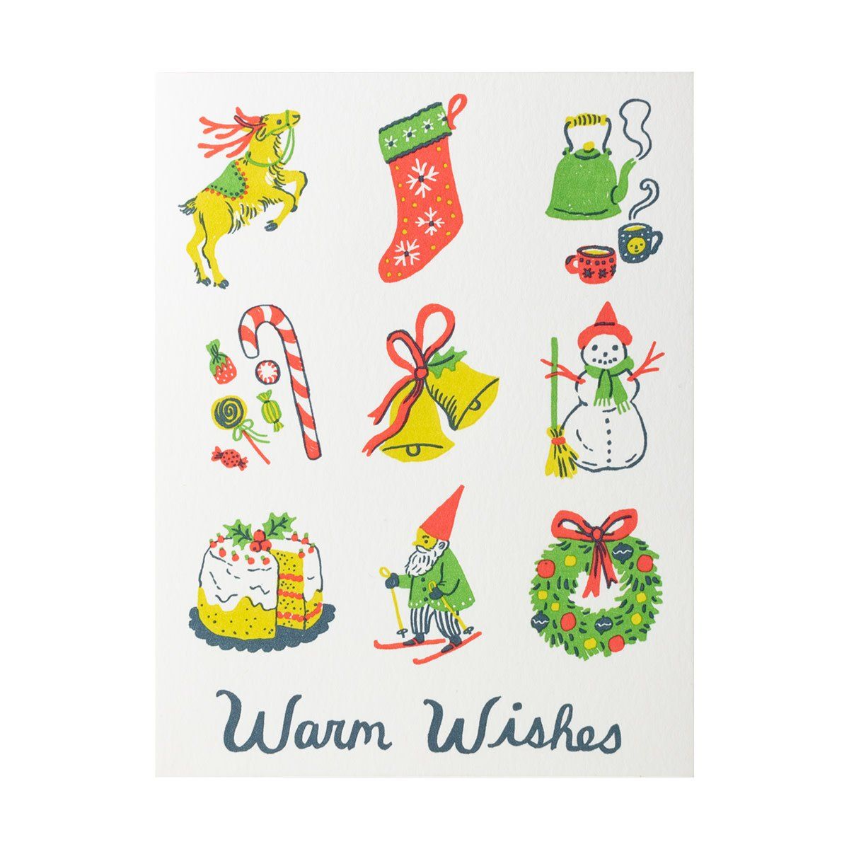 Warm Wishes Charms Letterpress Card