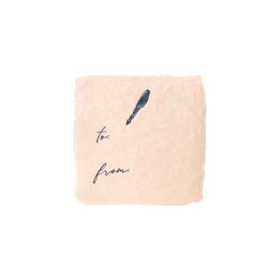 Petite Pen Blush Handmade Paper Letterpress Tag