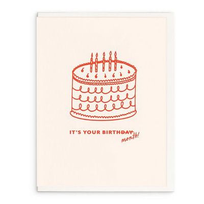 Birth Month Letterpress Card