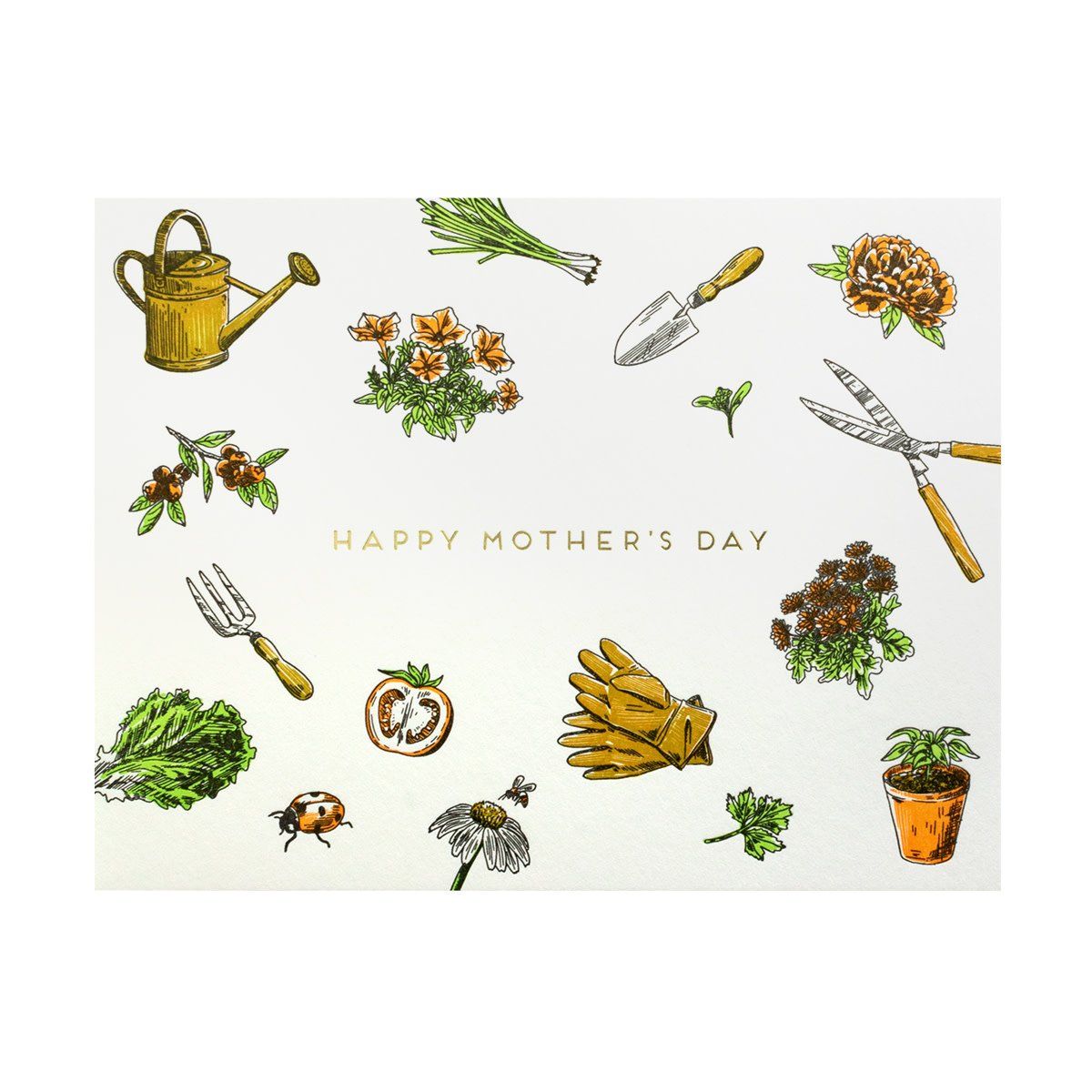 Mother&#39;s Day Gardening Letterpress Card