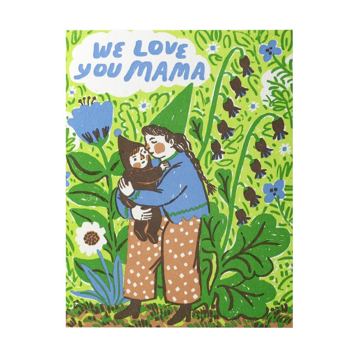 Gnome Mama Love Letterpress Card