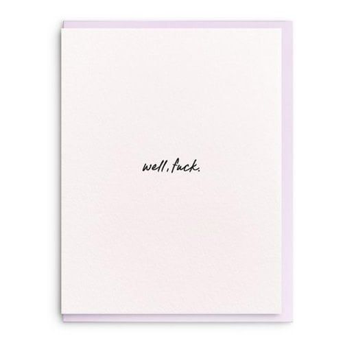 Well, Fuck... Letterpress Card