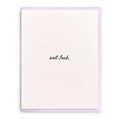 Well, Fuck... Letterpress Card