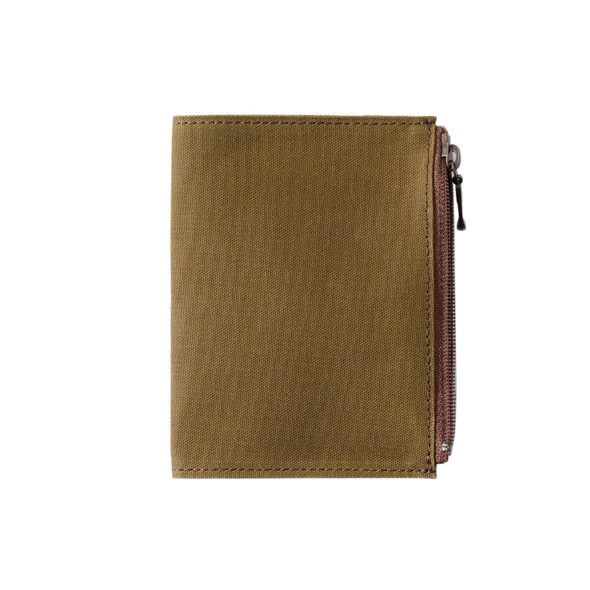 Passport Size Cotton Zipper Case Olive